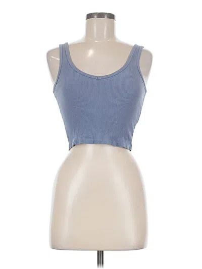 Pre-owned Cotton On Tank Top Blue Halter Neckline Tops