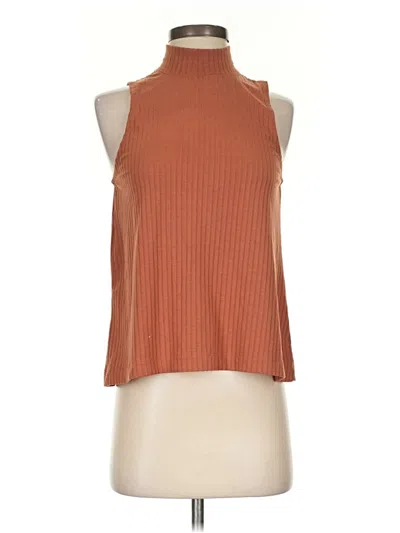 Pre-owned Cotton On Tank Top Brown Halter Neckline Tops