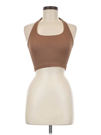 Pre-owned Cotton On Tank Top Brown Halter Neckline Tops