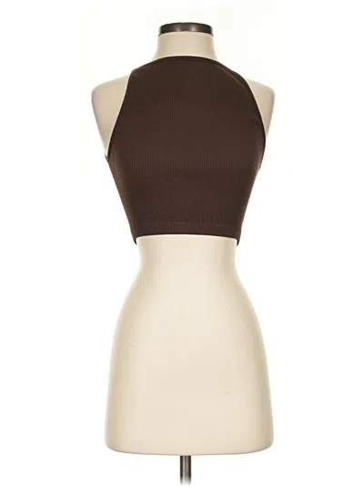 Pre-owned Cotton On Tank Top Brown Halter Neckline Tops