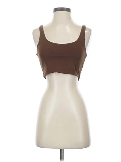 Pre-owned Cotton On Tank Top Brown Strapless Neckline Tops