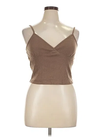 Pre-owned Cotton On Tank Top Brown Strapless Neckline Tops