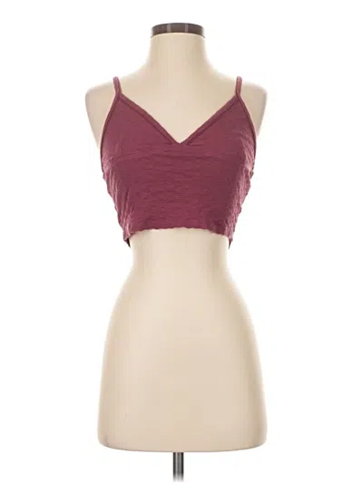 Pre-owned Cotton On Tank Top Burgundy Halter Neckline Tops