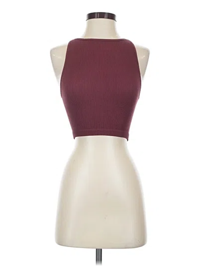 Pre-owned Cotton On Tank Top Burgundy Strapless Neckline Tops