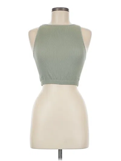Pre-owned Cotton On Tank Top Green Halter Neckline Tops