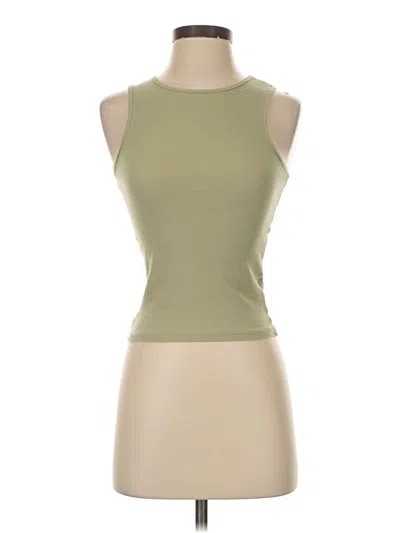 Pre-owned Cotton On Tank Top Green Halter Neckline Tops