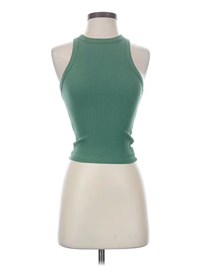 Pre-owned Cotton On Tank Top Green Halter Neckline Tops