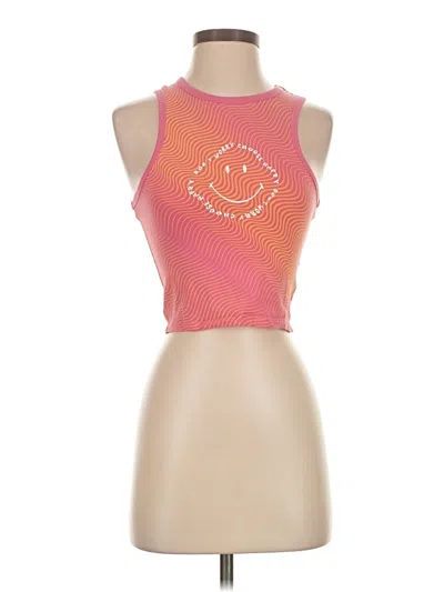 Pre-owned Cotton On Tank Top Orange Halter Neckline Tops