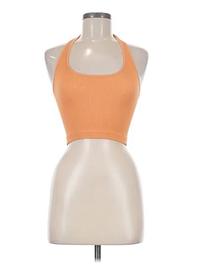 Pre-owned Cotton On Tank Top Orange Halter Neckline Tops