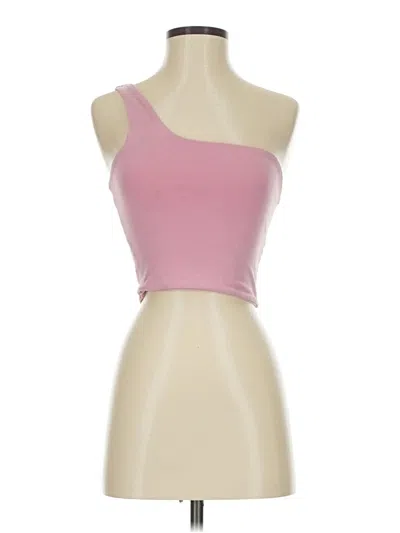 Pre-owned Cotton On Tank Top Pink One Shoulder Neckline Tops