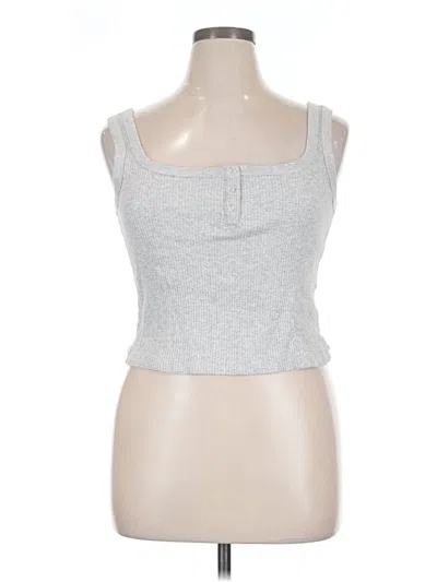 Pre-owned Cotton On Tank Top Silver Strapless Neckline Tops