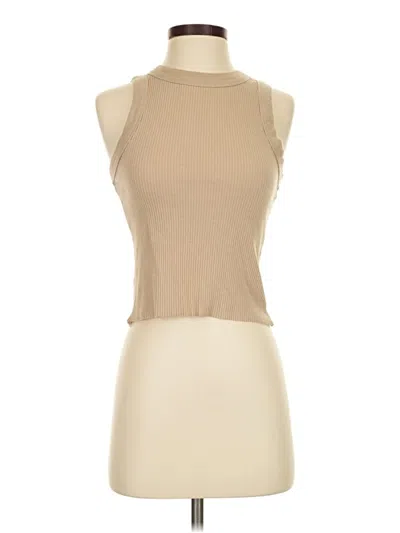 Pre-owned Cotton On Tank Top Tan Halter Neckline Tops