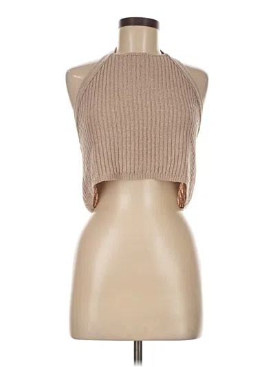 Pre-owned Cotton On Tank Top Tan Halter Neckline Tops
