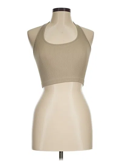 Pre-owned Cotton On Tank Top Tan Halter Neckline Tops In Brown