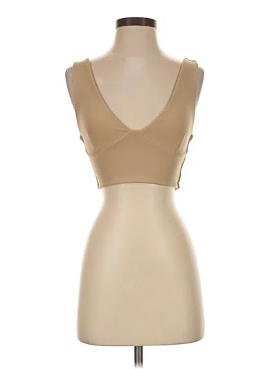 Pre-owned Cotton On Tank Top Tan Strapless Neckline Tops
