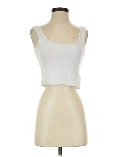 Pre-owned Cotton On Tank Top White Strapless Neckline Tops