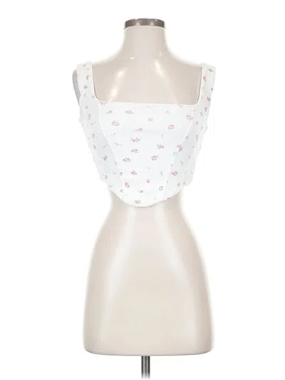 Pre-owned Cotton On Tank Top White Sweetheart Neckline Tops