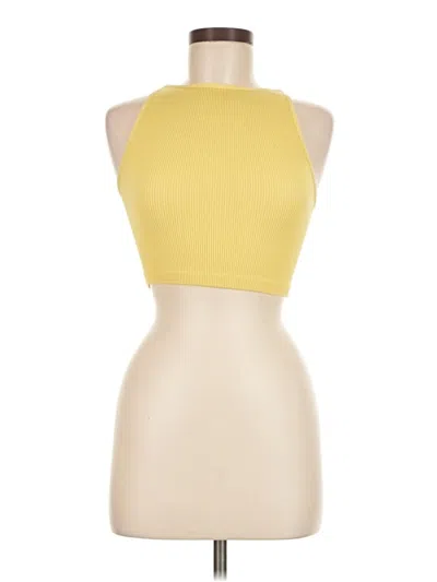 Pre-owned Cotton On Tank Top Yellow Halter Neckline Tops