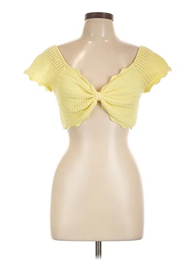 Pre-owned Cotton On Tank Top Yellow Sweetheart Neckline Tops
