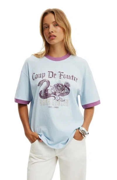 Cotton On The Boxy Graphic Tee In Blue