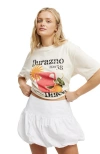 Cotton On The Boxy Graphic Tee In Durazno Dulce  Coconut