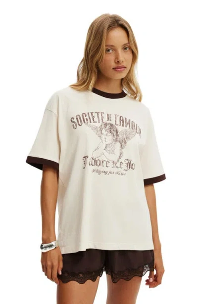 Cotton On The Boxy Graphic Tee In Gray