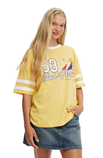 Cotton On The Boxy Graphic Tee In Island Of Maui  Marigold