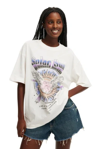 Cotton On The Boxy Graphic Tee In Marshmallow  Solar Sun