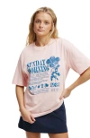 Cotton On The Boxy Graphic Tee In Sunday Market Valentine Pink