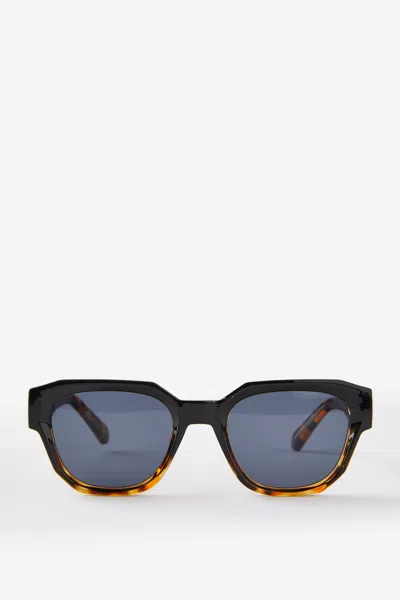 Cotton On The Guestlist Sunglasses In Black/tort Gradient/smoke