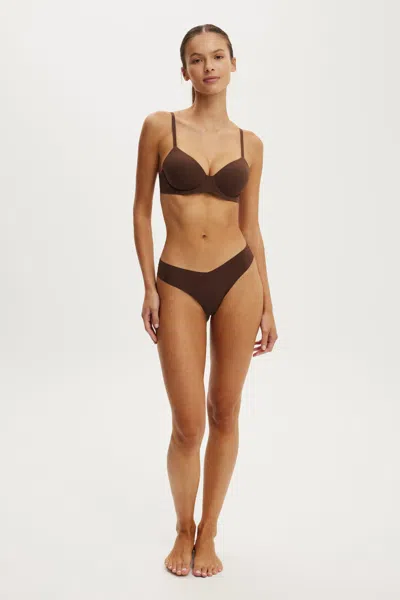 Cotton On The Invisible G String Brief In French Roast