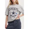 Cotton On The Lcn Boxy Graphic Tee In Dallas Cowboys Starwinter