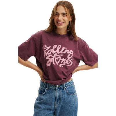 Cotton On The Lcn Music Boxy Graphic Tee In Red