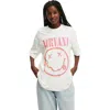 Cotton On The Lcn Music Boxy Graphic Tee In Lcn Mt Nirvana Smiley