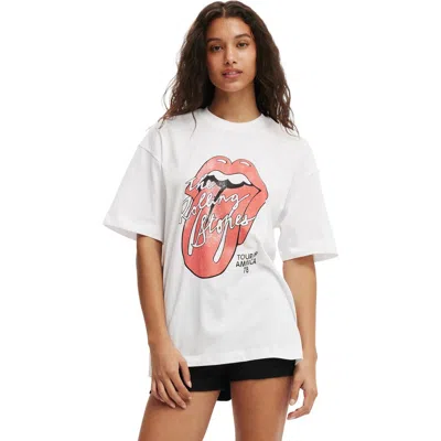 Cotton On The Lcn Music Boxy Graphic Tee In White