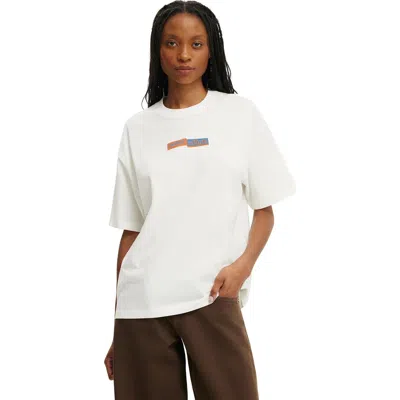 Cotton On The Lcn Music Boxy Graphic Tee In White
