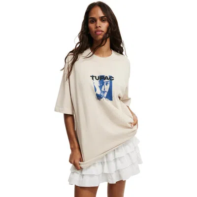 Cotton On The Lcn Music Premium Boxy Graphic Tee In Neutral
