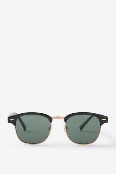 Cotton On The Member Sunglasses In Black/gold/green