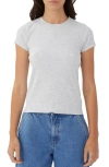 Cotton On The One Rib Crewneck T-shirt In Grey Marle