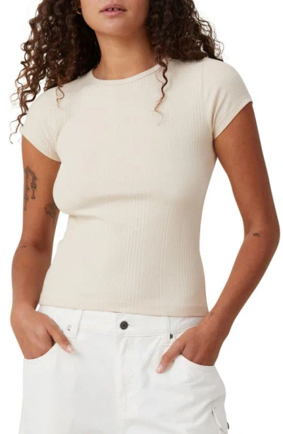 Cotton On The One Variegated Rib T-shirt In Stone