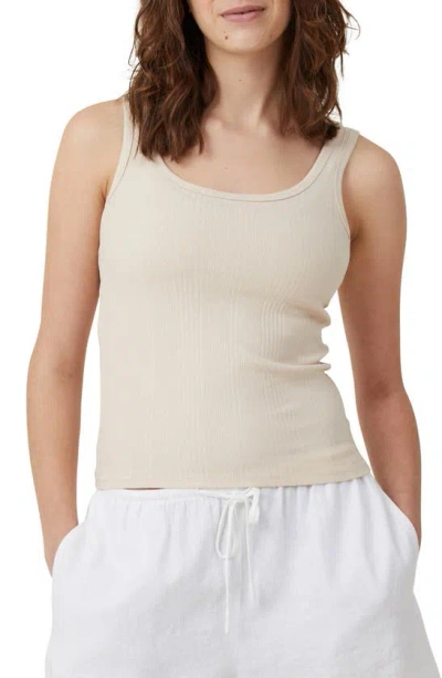 Cotton On The One Variegated Rib Tank In Stone