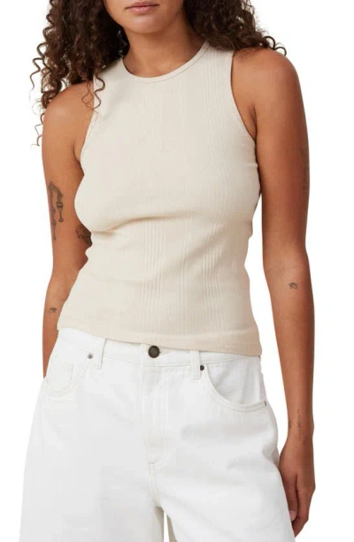 Cotton On The One Variegated Rib Tank In White