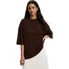 Cotton On The Oversized Crew Tee In Brown