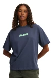 Cotton On The Premium Boxy Graphic Tee In Blue