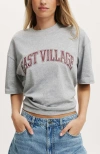 Cotton On The Premium Boxy Graphic Tee In East Village Winter Grey