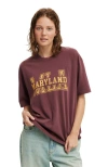 Cotton On The Premium Boxy Graphic Tee In Maryland  Cherry Varnish