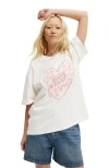 Cotton On The Premium Boxy Graphic Tee In Okay Fine  Vintage White