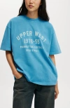 Cotton On The Premium Boxy Graphic Tee In Upper West Side  Blue Bouy