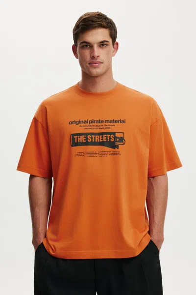 Cotton On The Streets Music Box Fit T-shirt In Orange