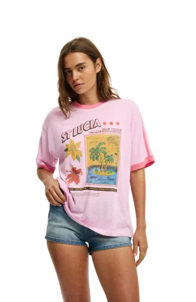 Cotton On The Vacay Tee In Pink